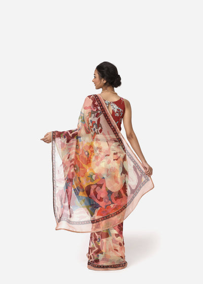 Peonies Saree Fashion Yam