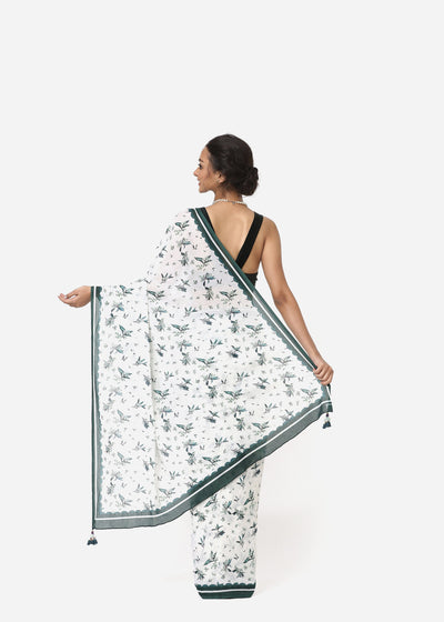 Perakh Saree White Saree Fashion Yam