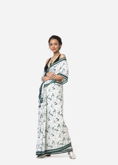 Perakh Saree White Saree Fashion Yam