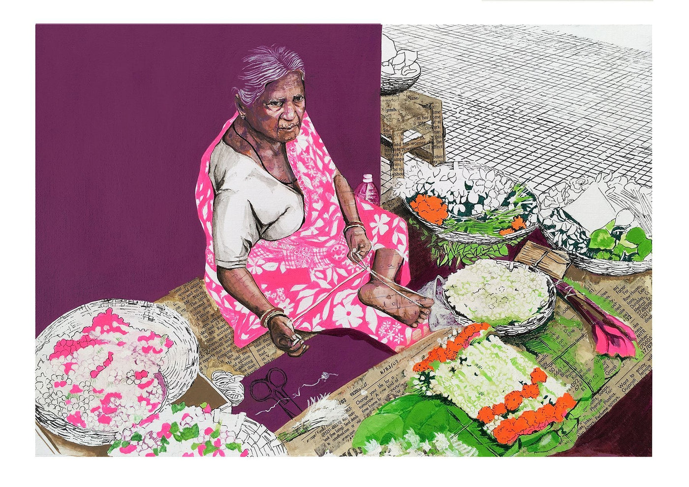 Phoolwali Print Art Zoya Chaudhary 