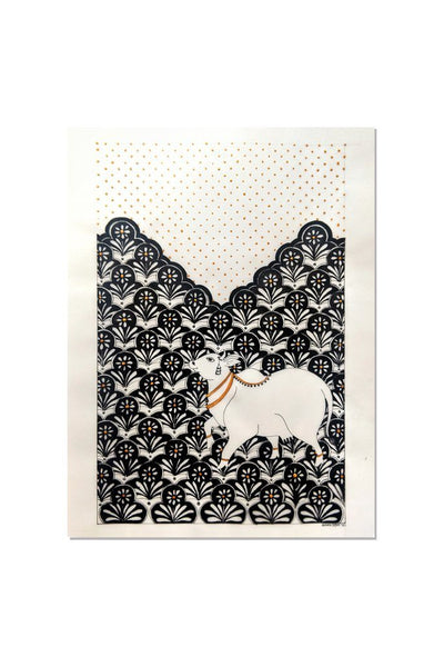Pichwai Field Cow Print Art Kosha Shah 
