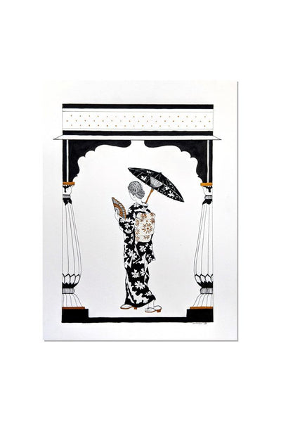Pichwai Geisha Original Art Kosha Shah 