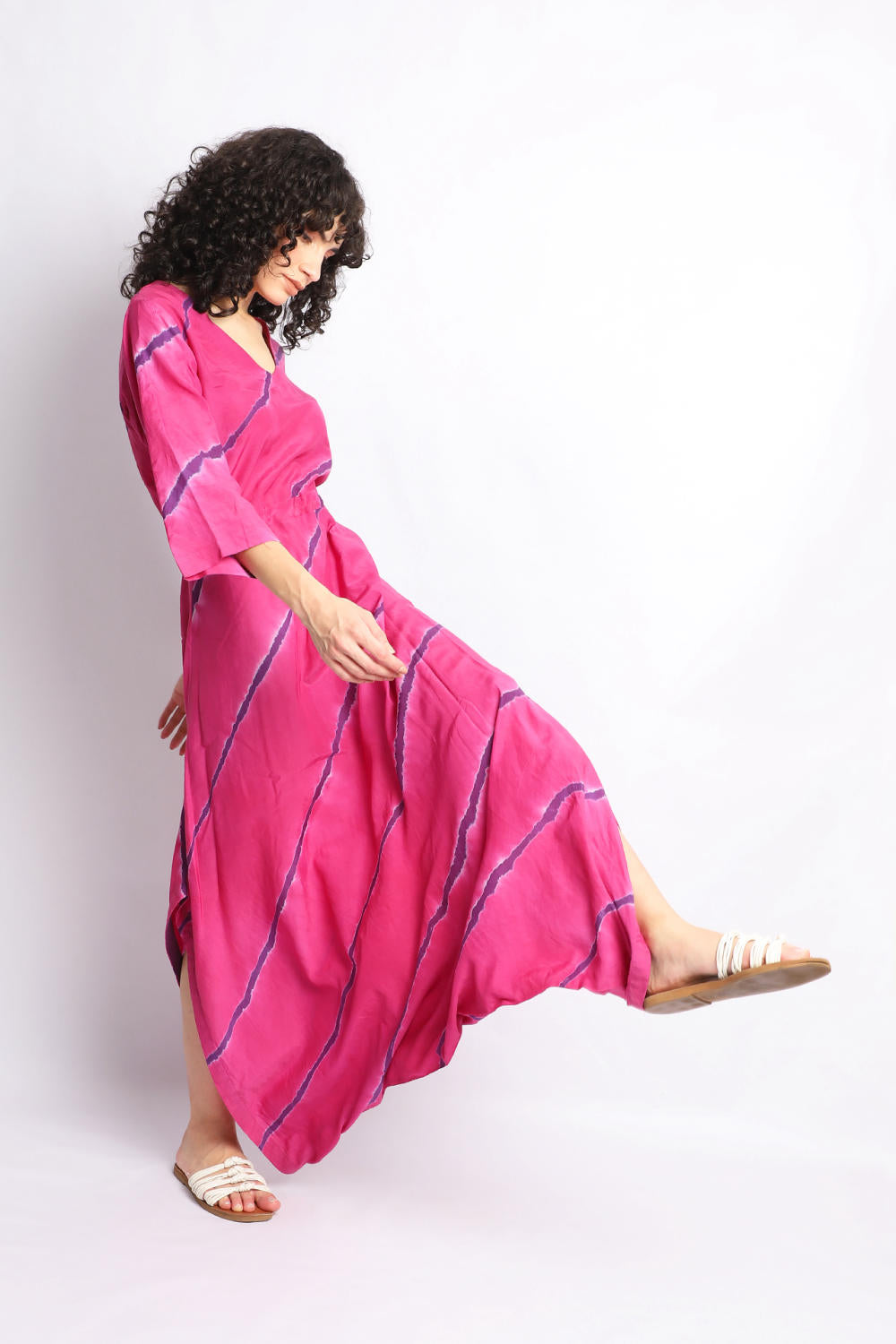 PINK AND BLUE DRAPE JUMPSUIT Fashion The Pot Plant