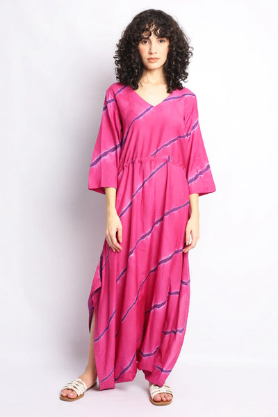 PINK AND BLUE DRAPE JUMPSUIT Fashion The Pot Plant