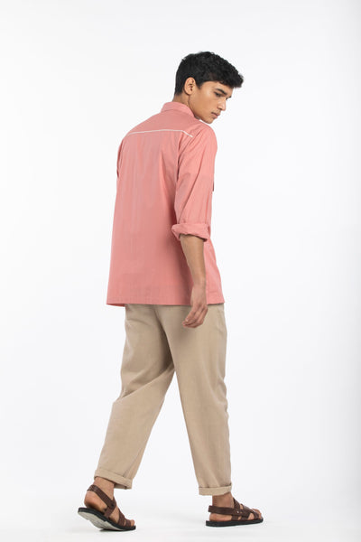 Pleated Pant- Beige Men THREE Men 