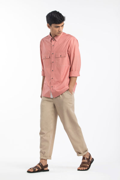 Pleated Pant- Beige Men THREE Men 
