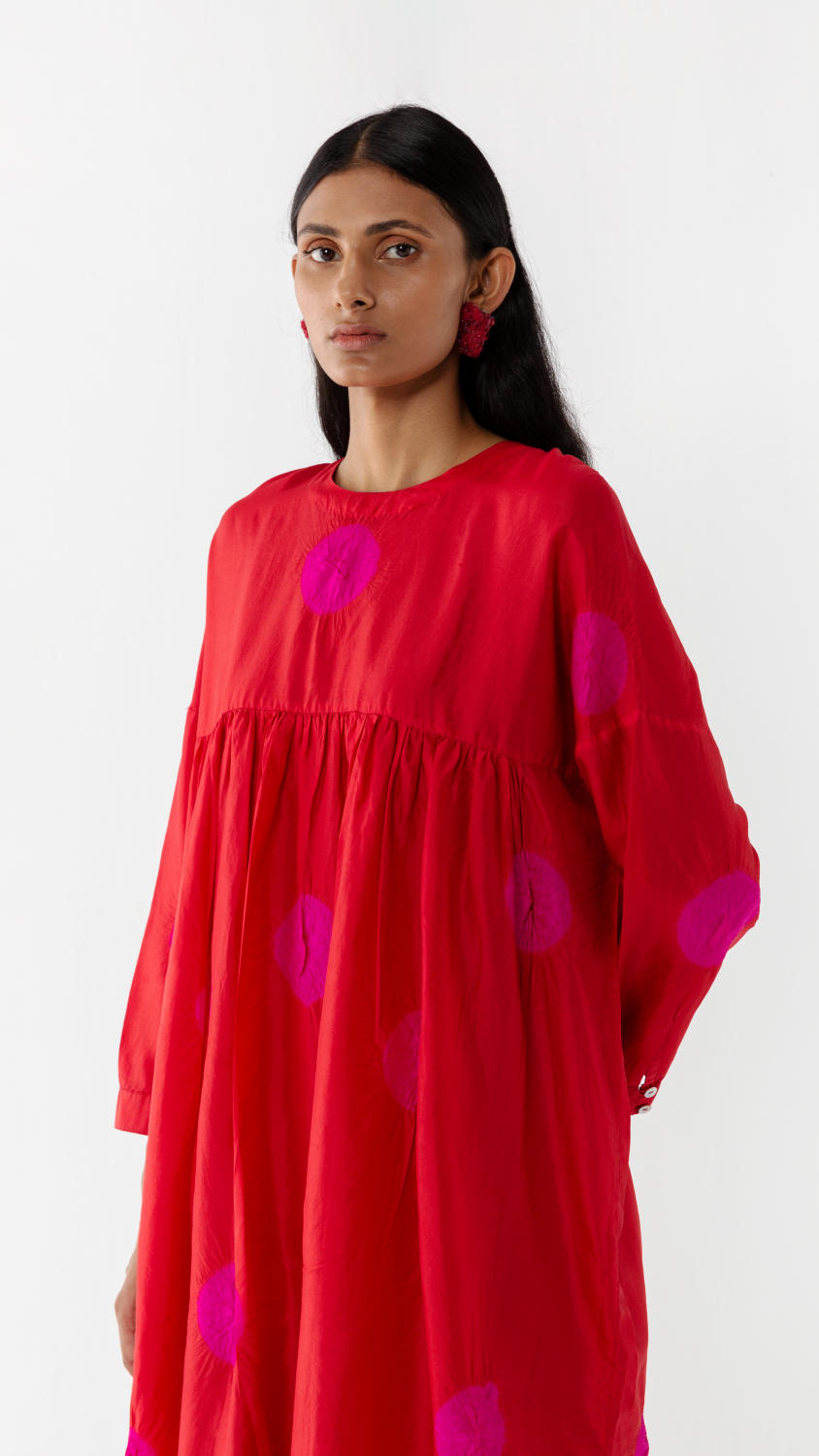 Polka Dress - Red Fashion Medium