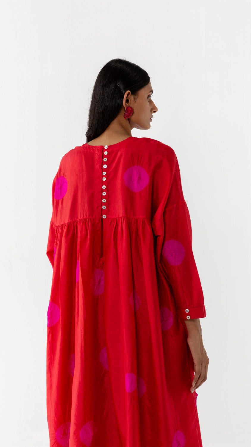 Polka Dress - Red Fashion Medium