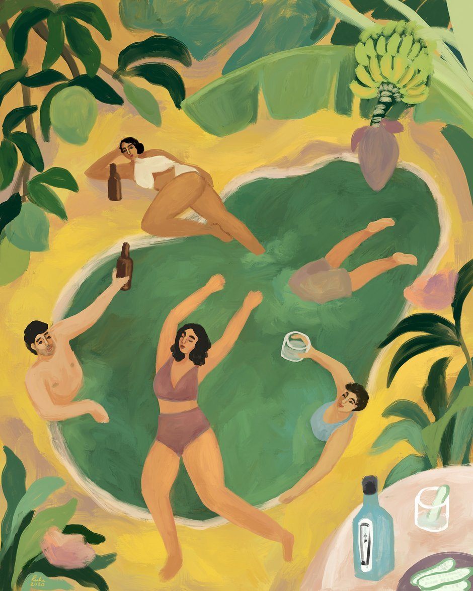 Pool Party Art Richa Kashelkar