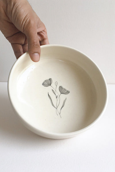 Poppy Pasta Bowl (Sold Individually) Home Minimal Indian 