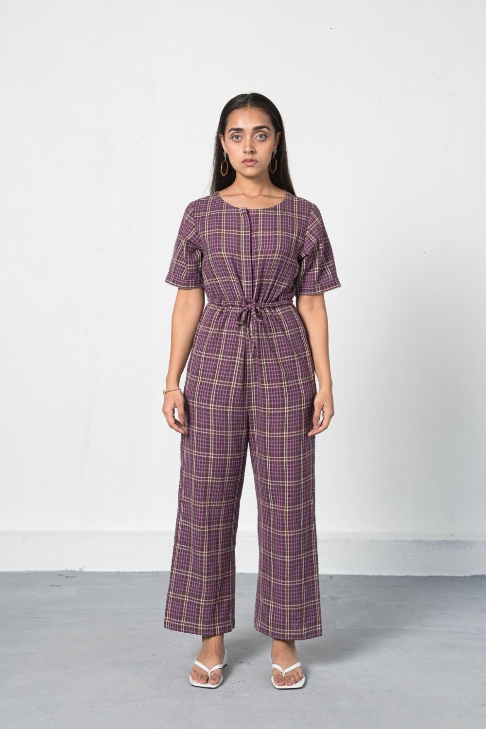 Purple Fields handwoven organic cotton jumpsuit Fashion SUI 