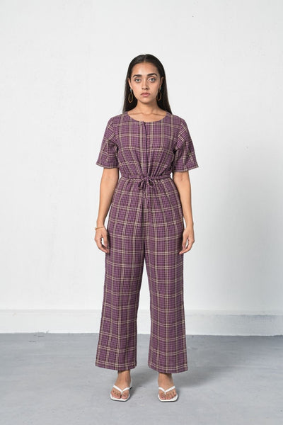 Purple Fields handwoven organic cotton jumpsuit Fashion SUI 