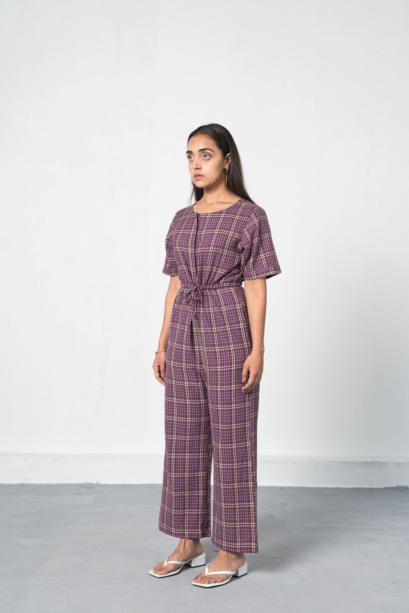 Purple Fields handwoven organic cotton jumpsuit Fashion SUI 