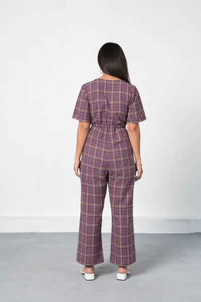 Purple Fields handwoven organic cotton jumpsuit Fashion SUI 