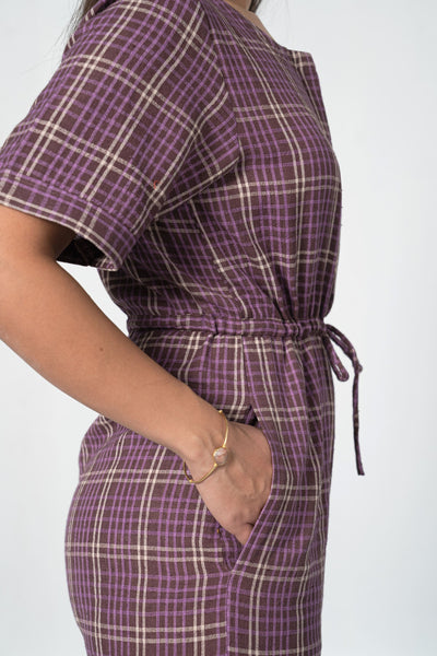 Purple Fields handwoven organic cotton jumpsuit Fashion SUI 