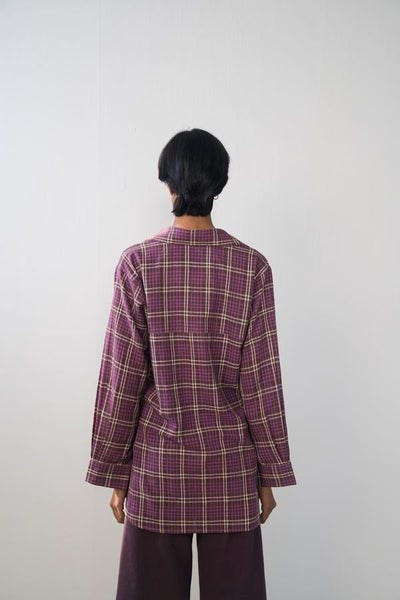 Purple Fields handwoven organic cotton shirt Fashion SUI 