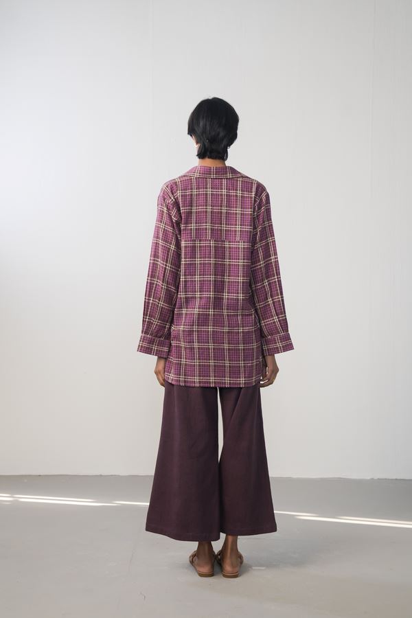 Purple Fields handwoven organic cotton shirt Fashion SUI 