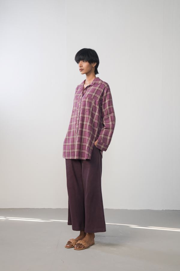 Purple Fields handwoven organic cotton shirt Fashion SUI 