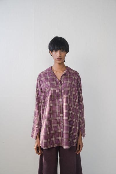 Purple Fields handwoven organic cotton shirt Fashion SUI 