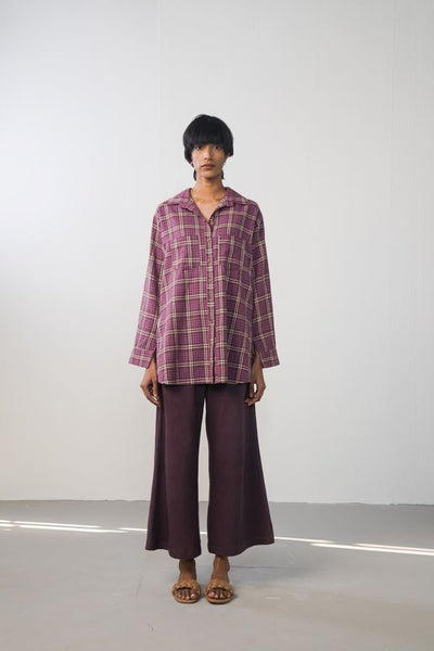 Purple Fields handwoven organic cotton shirt Fashion SUI 