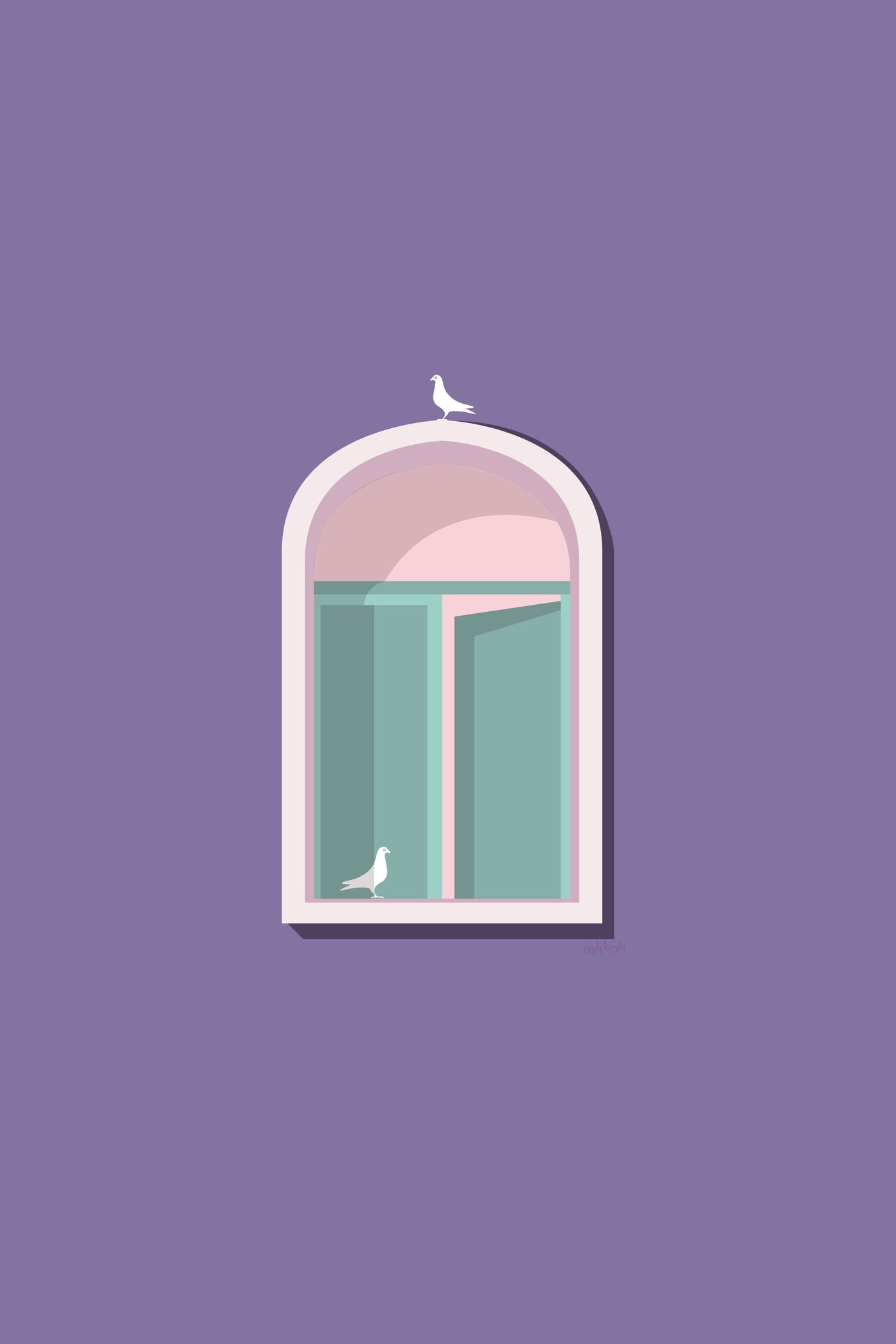 Purple Green Window Art Kosha Shah 