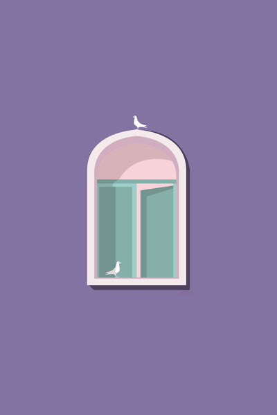 Purple Green Window Art Kosha Shah 