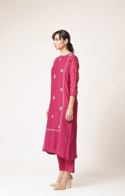 R-4 Kurta Set Rani Pink Fashion DOT