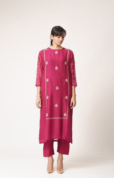 R-4 Kurta Set Rani Pink Fashion DOT