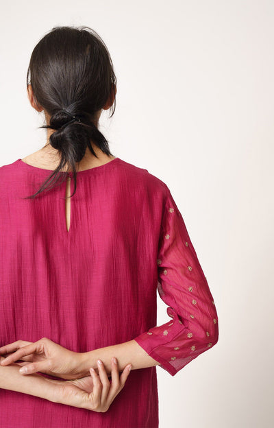 R-4 Kurta Set Rani Pink Fashion DOT