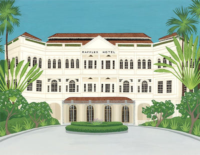 Raffles Hotel Singapore Fine Art Print Art Em+Co Art