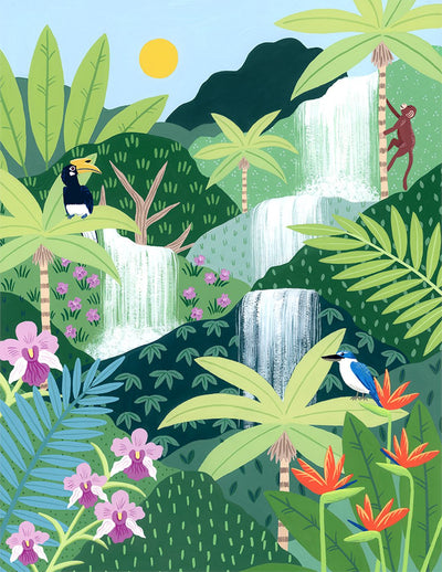 Rainforest Falls Fine Art Print Art Em+Co Art