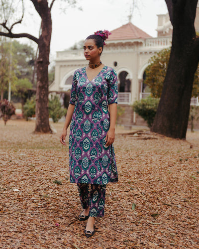 Rambagh Silk Kurta Set With Dupatta Fashion JodiLife XXS Kurta Set