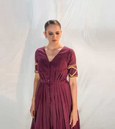 Rangmanch Pleated Gown Fashion Khara Kapas