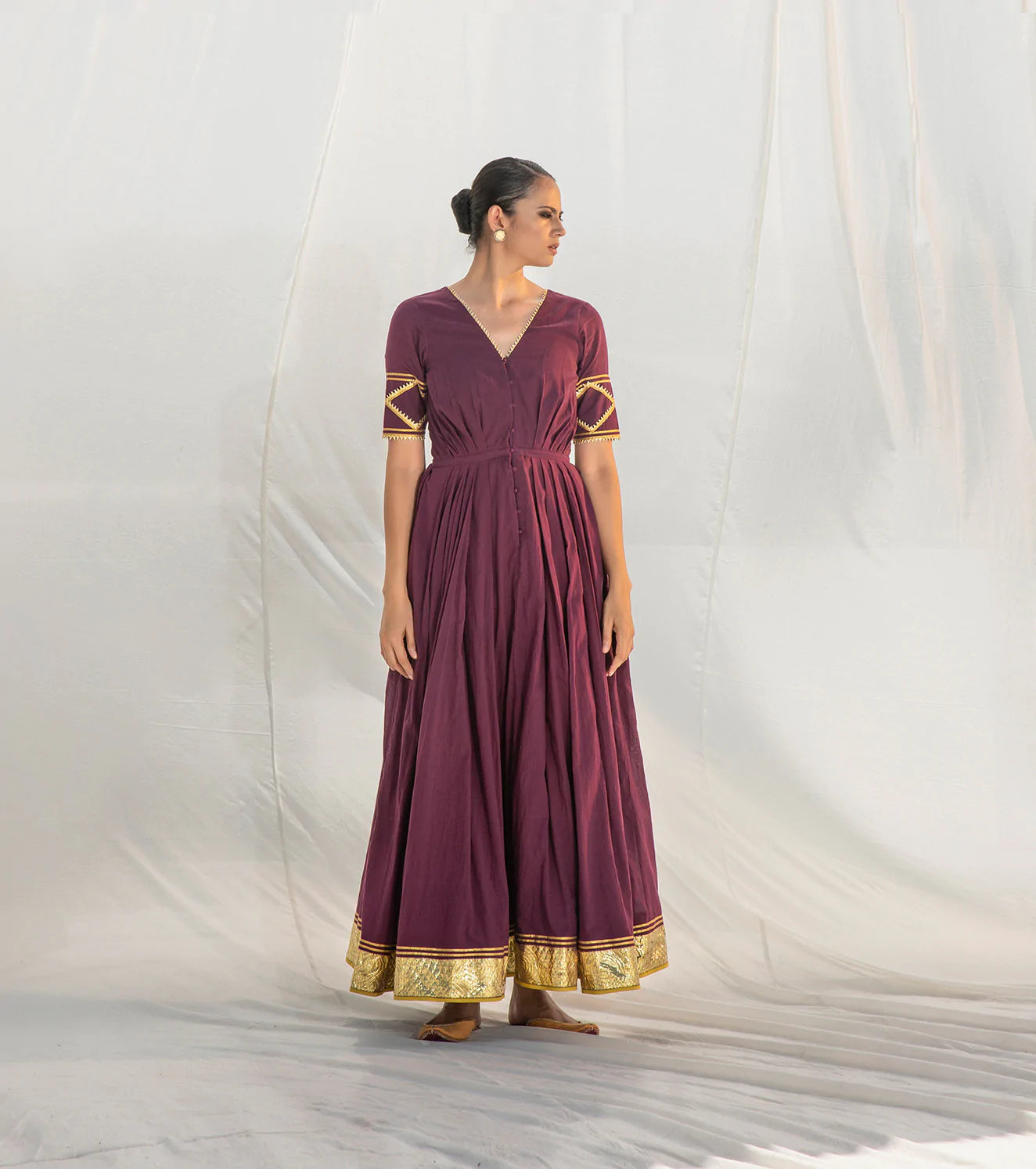 Rangmanch Pleated Gown Fashion Khara Kapas