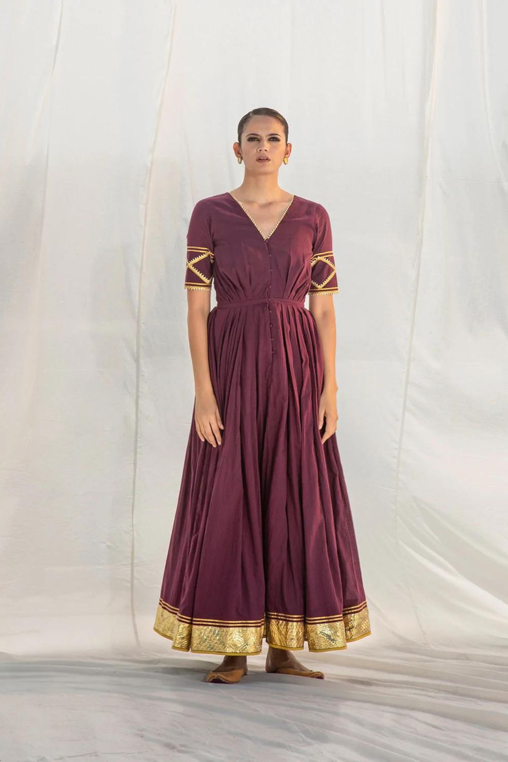 Rangmanch Pleated Gown Fashion Khara Kapas
