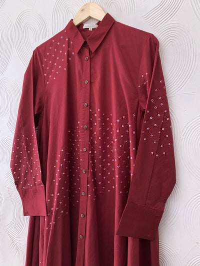 Red Bandhani Shirt Fashion The Pot Plant