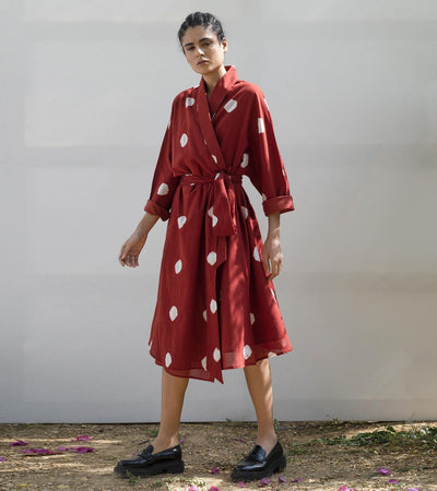 Red Cedar Wrap Dress Fashion Khara Kapas