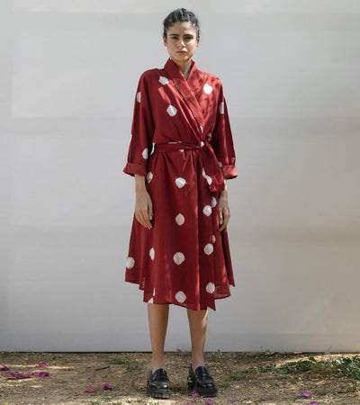 Red Cedar Wrap Dress Fashion Khara Kapas