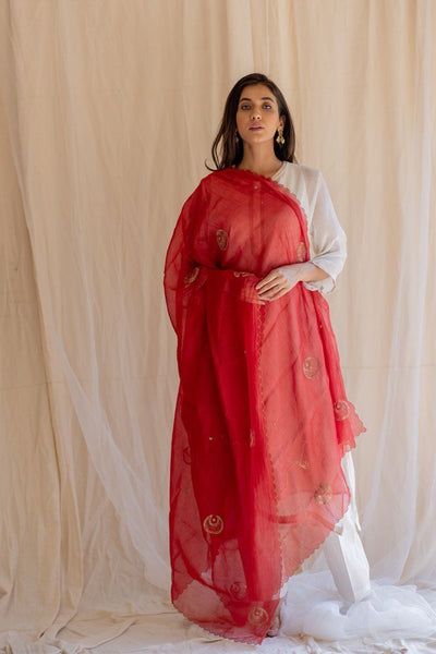 Red Chand Odhani Fashion Nirjara