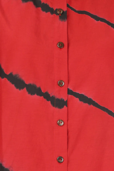 Red Hand Done Shibori Wrap Co-ord Fashion The Pot Plant