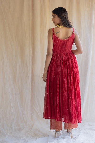 Red Nasim Jama Fashion Nirjara