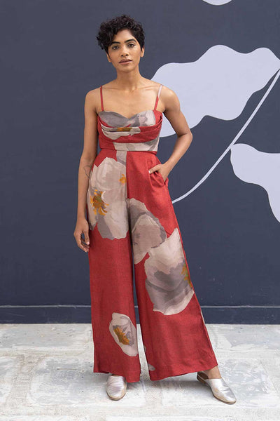 RED POPPIES JUMPSUIT Fashion Yam