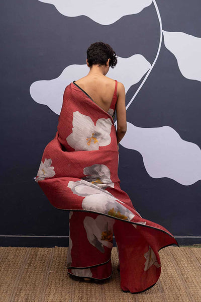 RED POPPIES SAREE Fashion Yam