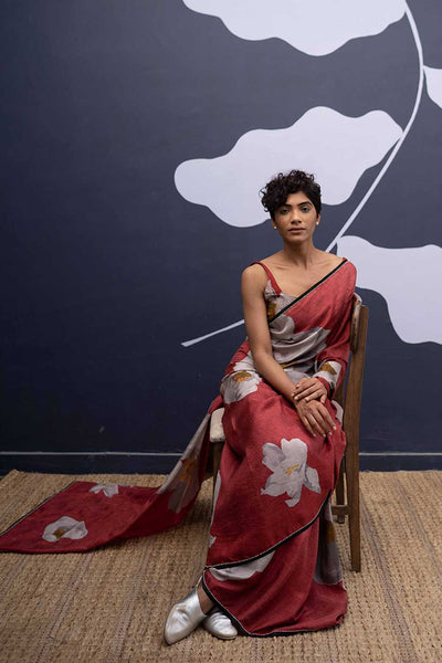 RED POPPIES SAREE Fashion Yam
