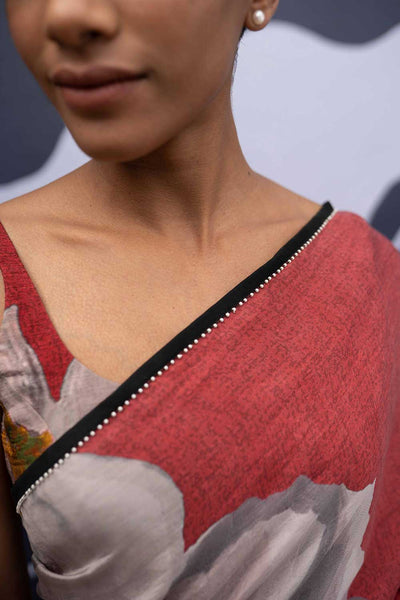 RED POPPIES SAREE Fashion Yam