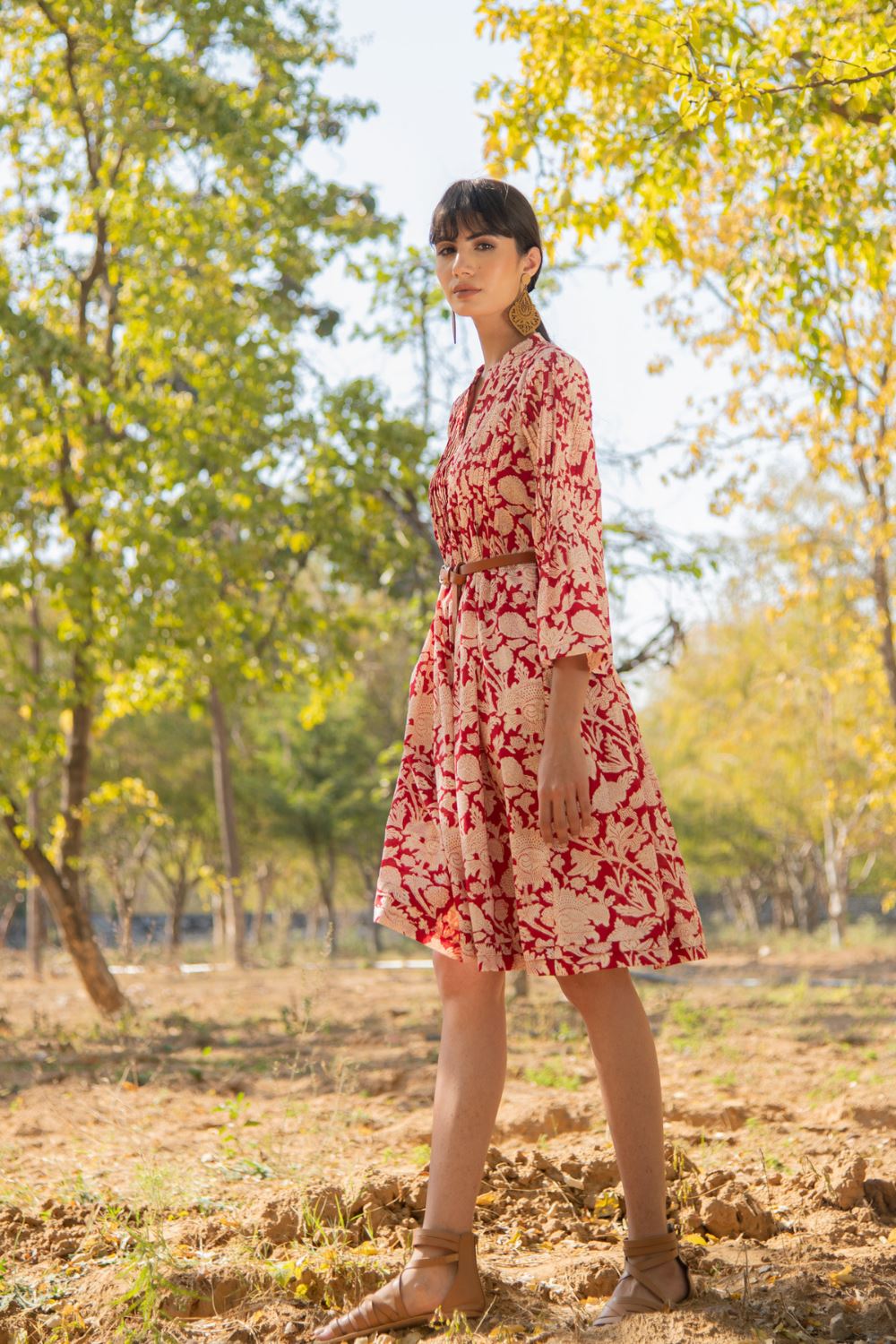 red rose tunic dress Fashion Marche