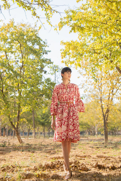 red rose tunic dress Fashion Marche