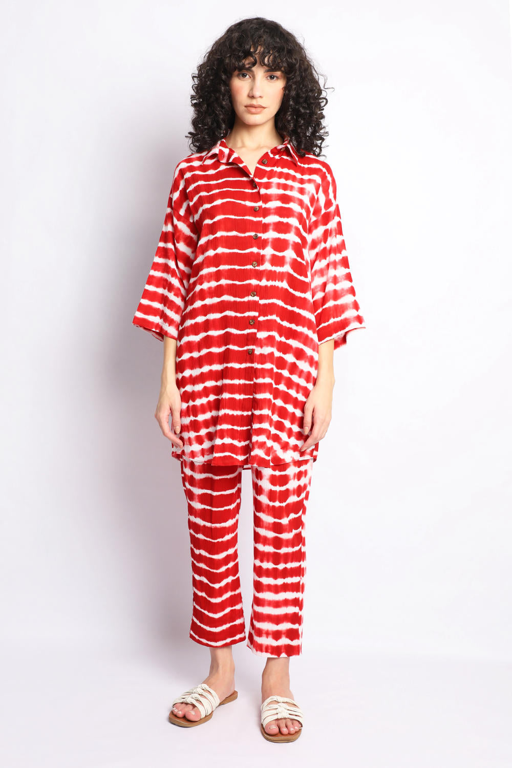 RED SHIBORI CO-ORD SET Fashion The Pot Plant