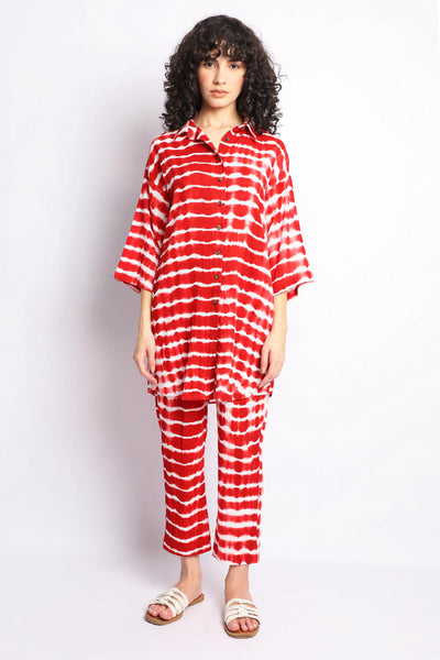 RED SHIBORI CO-ORD SET Fashion The Pot Plant