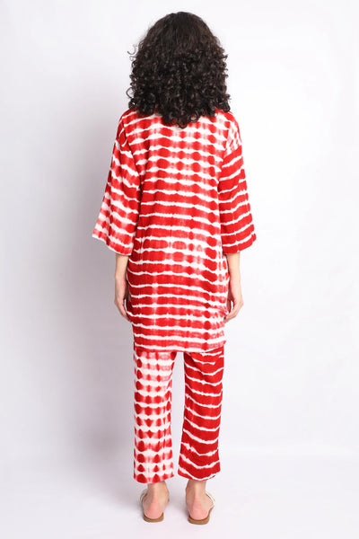 RED SHIBORI CO-ORD SET Fashion The Pot Plant